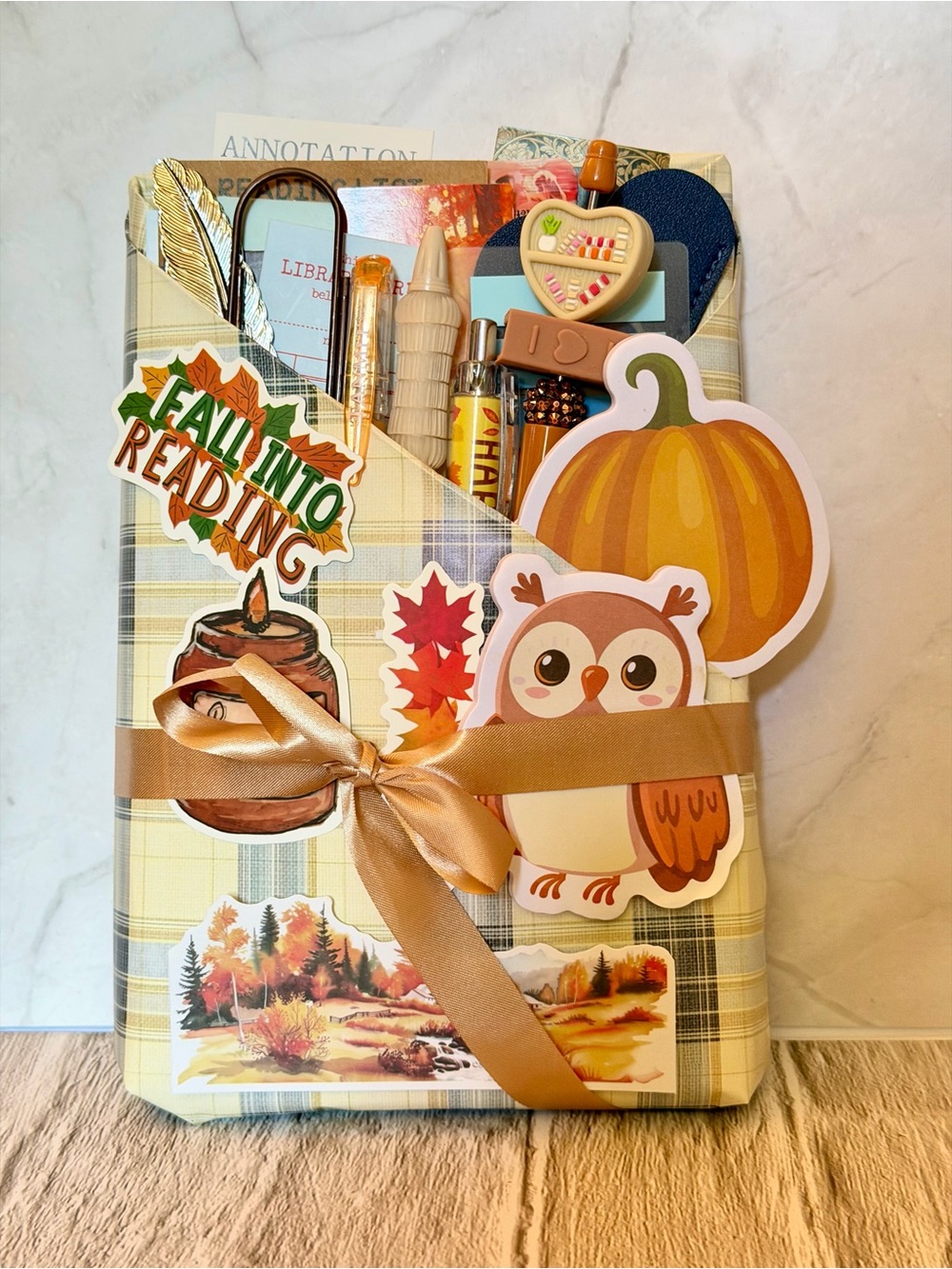 Fall themed Blond Date With A Book | choose the genre | Autumn reading gift